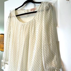 Polka Dot Blouse with Shimmer